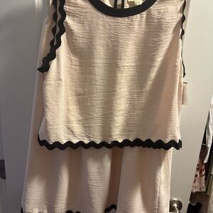 Faith and Joy Elegant Cream and Black Dress